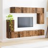 vidaXL TV-Schrankset Wandmontiert 5 pcs Altholz Holzwerkstoff