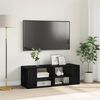 vidaXL Wandmontierter TV Schrank Schwarz Eichen-Optik 102 x 35 x 35 cm