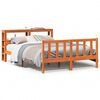 vidaXL Bettgestell mit Kopfteil ohne Matratze Wachsbraun 150x200 cm