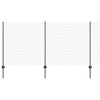 vidaXL Zaun mit Pfosten Gr&uuml;n 1,2 x 10 m Stahl und PVC