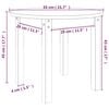 vidaXL Couchtisch Grau &Oslash; 55x45 cm Massivholz Kiefer