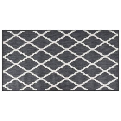 vidaXL Outdoor-Teppich Grau und Weiß 80x150 cm Beidseitig Nutzbar