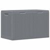 vidaXL Gartenbox Grau PP Rattan 180 L