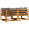 vidaXL Modular-Ecksofas 2 Stk. mit Auflagen Dunkelgrau