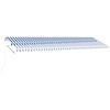 vidaXL Markise Manuell Einziehbar mit LED 600x350 cm Blau und Wei&szlig;