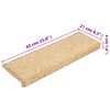 vidaXL Stufenmatten 10 Stk. 65x21x4 cm Creme Rechteckiger Rand