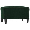 vidaXL Sessel mit Hocker Dunkelgr&uuml;n 60 cm Samt