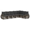 vidaXL Gartensofa-set 7 Stk. Grau und Dunkelgrau Poly-Rattan