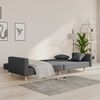 vidaXL Schlafsofa 2-Sitzer mit 2 Kissen Hellgrau Stoff