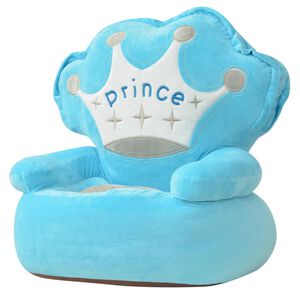 vidaXL Pl&uuml;sch-Kindersessel Prinz Blau