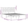 vidaXL Bettgestell mit Kopfteil Metall Wei&szlig; 120x200 cm