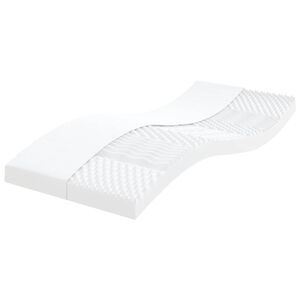 vidaXL Schaumstoffmatratze Wei&szlig; 100x220 cm 7-Zonen H&auml;rtegrad 20 ILD