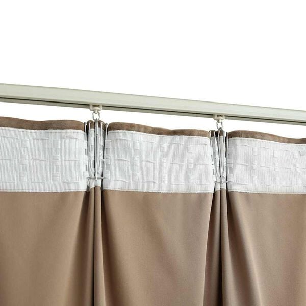vidaXL Verdunkelungsvorhänge mit Haken 2 Stk. Samt Beige 140x225 cm