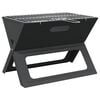vidaXL Outdoor Grill 46 x 31 x 31 cm Stahl Schwarz