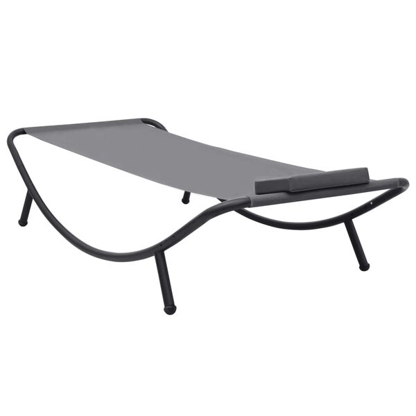 vidaXL Gartenbett Grau 200&times;90 cm Stahl