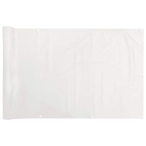 vidaXL Balkon-Sichtschutz Wei&szlig; 600x120 cm PVC