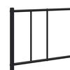 vidaXL Bettgestell mit Kopfteil Metall Schwarz 183x213 cm