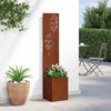 vidaXL Garten Sichtschutz-Leinwand Floral Rostig 32 x 32 x 150 cm