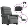 vidaXL Elektrischer Massagesessel mit Aufstehhilfe Dunkelgrau Stoff