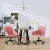 vidaXL Esszimmerst&uuml;hle 2 Stk. Drehbar Rosa Samt