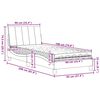 vidaXL Bett mit Matratze "Hanko" Hellgrau 90x190 cm Stoff