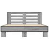 vidaXL Bettgestell Grau Sonoma 135x190 cm Holzwerkstoff und Metall