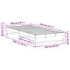 vidaXL Bettrahmen Braun 100 x 200 cm Massives Kiefernholz