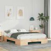 vidaXL Bodenbettgestell Braun 140 x 190 cm Massivholz Kiefer