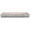 vidaXL Bettgestell mit LED Betongrau 150x200 cm