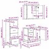 vidaXL Badezimmerm&ouml;bel-Set mit Schubladen 3 pcs Altholz Holzwerkstoff