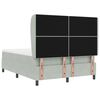 vidaXL Boxspringbett mit Matratze Hellgrau 200 x 140 cm Polyester