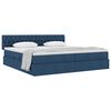 vidaXL Aufbewahrungsbett mit Matratze Blau 200 x 200 cm Holzwerkstoff