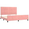 vidaXL Bettgestell mit Kopfteil Rosa 160x200 cm Samt