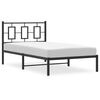 vidaXL Bettgestell mit Kopfteil Metall Schwarz 100x190 cm