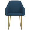 vidaXL Esszimmerst&uuml;hle 4 Stk. Blau Samt