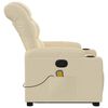 vidaXL Massagesessel mit Aufstehhilfe Creme Stoff