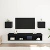 vidaXL TV-Schr&auml;nk 2 pcs Schwarz Eichen-Optik 30,5 x 30 x 30 cm