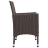 vidaXL 9-tlg. Garten-Essgruppe Poly Rattan und Hartglas Braun