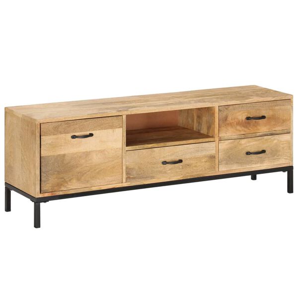 vidaXL TV-Schrank 130x30x45 cm Massivholz Mango