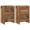 vidaXL Nachttische 2 stk. Altholz 40 x 30 x 60 cm Holzwerkstoff