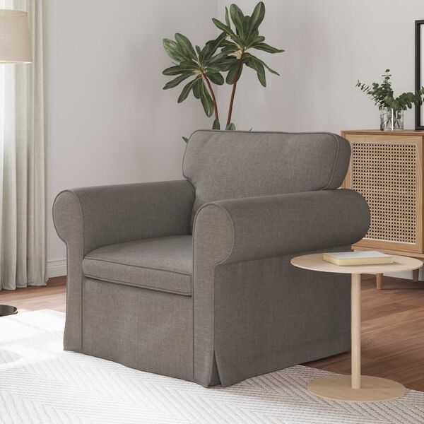 vidaXL Sofa Taupe Gesamtabmessungen: 95 x 82 x 80 cm (B x T x H) Samt