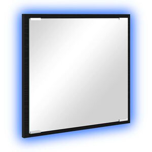 vidaXL LED-Badezimmerspiegel Schwarz Eichen-Optik 40 x 37 x 8.5 cm