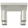 vidaXL Deckenstrahler mit Strahlern Nickel 26 x 26 x 16 cm Metall