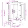 vidaXL Highboard Altholz 69,5 x 31 x 115 cm Holzwerkstoff
