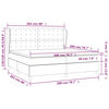 vidaXL Boxspringbett mit Matratze Schwarz 200x200 cm Samt