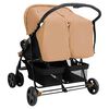 vidaXL Zwillingskinderwagen Taupe Stahl