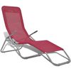 vidaXL Sonnenliegen 2 Stk. mit Kippfunktion Textilene Rot