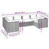 vidaXL 6-tlg. Garten-Lounge-Set mit Auflagen Poly Rattan Braun