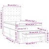 vidaXL Boxspringbett mit Matratze Dunkelgrau 90x190 cm Stoff