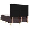 vidaXL LED Boxspringbett mit Matratze Dunkelbraun 160 x 200 cm Stoff